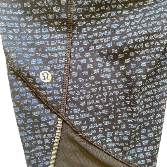 Lululemon Free Runner Crop (19") Shatter Weave Desert Teal Alberta Lake … - Picture 11 of 12